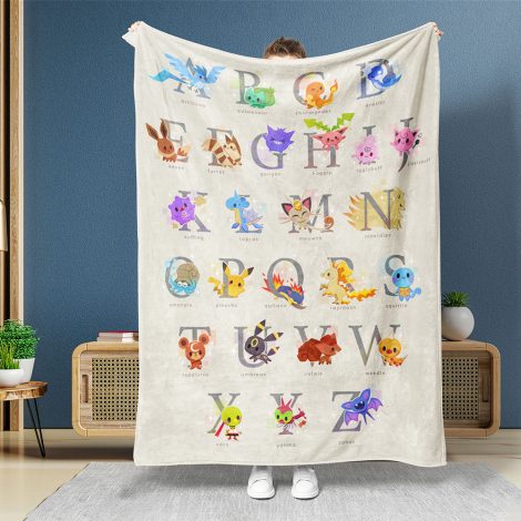 Pokemon Alphabet Blanket